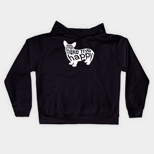 Dogs make me happy Kids Hoodie by IhateDumplings